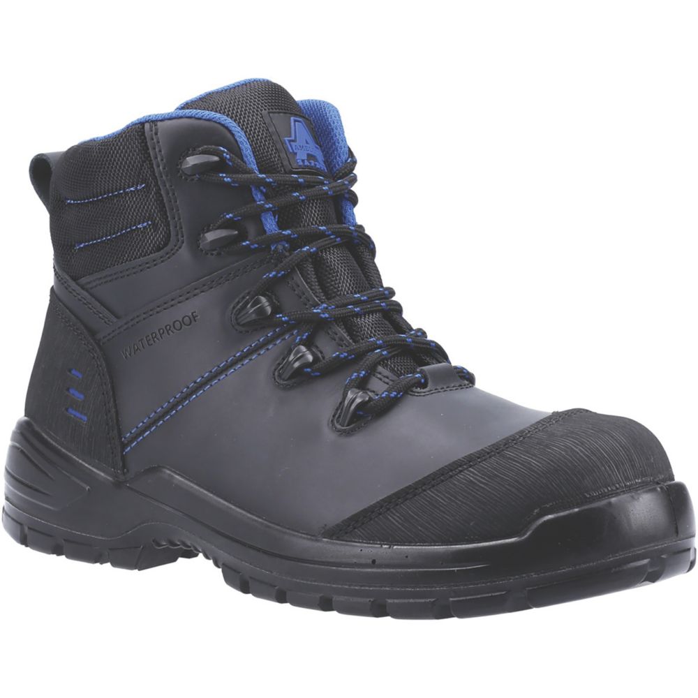 Amblers 308C Metal Free Safety Boots Black Size 10 - Screwfix