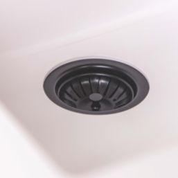 ETAL Sink Strainer Waste Matt Black 90mm