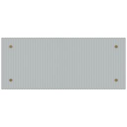 Splashback  Bathroom Splashback Fluted Clear with Brushed Brass Caps 250mm x 600mm x 4mm