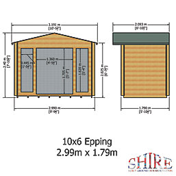 Shire Churston 10' x 6' (Nominal) Apex Timber Log Cabin