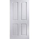 Jeld-Wen Oakfield Primed White Wooden 4-Panel Internal Fire Door 1981 x 838mm