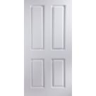 Jeld-Wen Oakfield Primed White Wooden 4-Panel Internal Fire Door 1981mm x 838mm