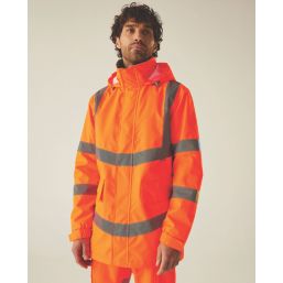 Regatta Hi-Vis Pro Contract Dover Parka Jacket Orange 3X Large 60.2" Chest