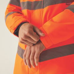 Regatta Hi-Vis Pro Contract Dover Parka Jacket Orange 3X Large 60.2" Chest