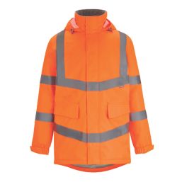 Regatta Hi-Vis Pro Contract Dover Parka Jacket Orange 3X Large 60.2" Chest