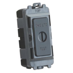 Knightsbridge  20AX Grid SP Emergency Lighting Test Key Switch Matt Black