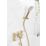 Bristan Frammento Brushed Brass 150mm Deck Mounted Dual Control Manual Shower Mixer Tap