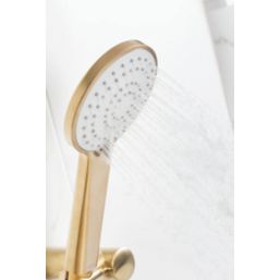 Bristan Frammento Brushed Brass 150mm Deck Mounted Dual Control Manual Shower Mixer Tap