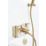 Bristan Frammento Brushed Brass 150mm Deck Mounted Dual Control Manual Shower Mixer Tap