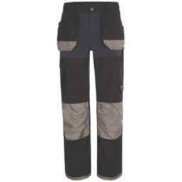 Site Chinook Trousers Black Grey 30 W 32 34 L Screwfix