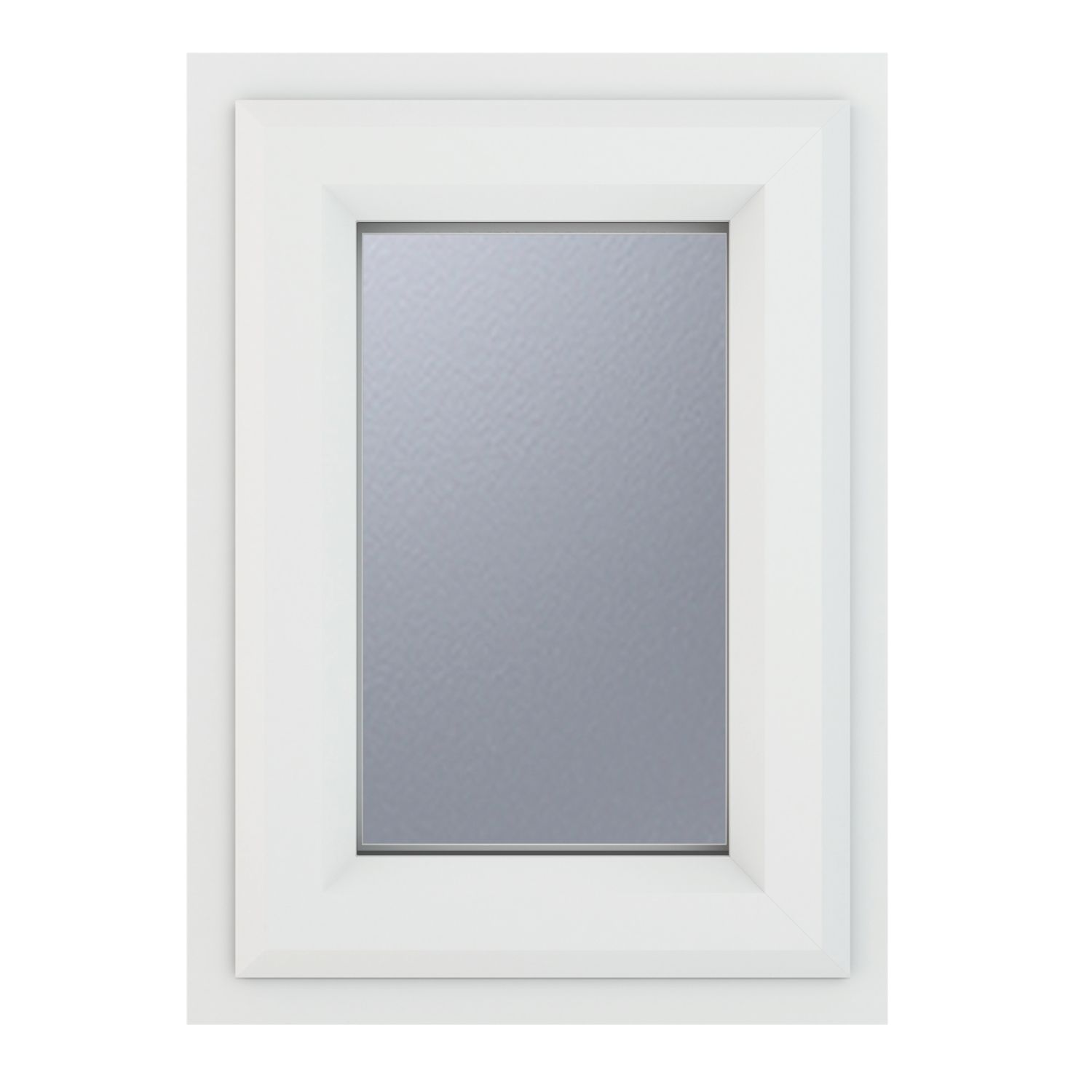 Crystal Top Opening Obscure Triple-Glazed Casement White uPVC Window 820mm x 820mm (225JM)