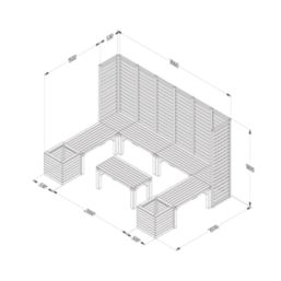 Forest V4 10' x 6' 6" (Nominal) Garden Modular Set 17 Pieces