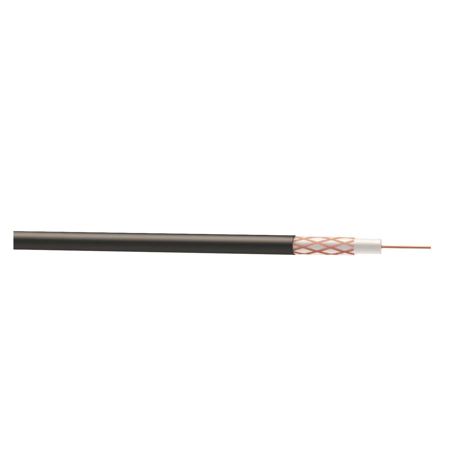 Time RG59 Black 1-Core Round Coaxial Cable 100m Drum (225JY)