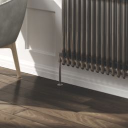 Reina 600mm x 605mm 2648BTU Raw Metal Horizontal 3 Column Radiator