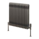 Reina 600mm x 605mm 2648BTU Raw Metal Horizontal 3 Column Radiator