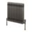 Reina 600mm x 605mm 2648BTU Raw Metal Horizontal 3 Column Radiator