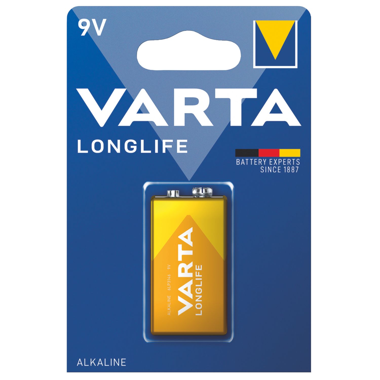 Varta Longlife 9V Alkaline Batteries (225PH)