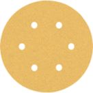 Bosch Expert C470 80 Grit 6-Hole Punched Wood Sanding Discs 150mm 50 Pack