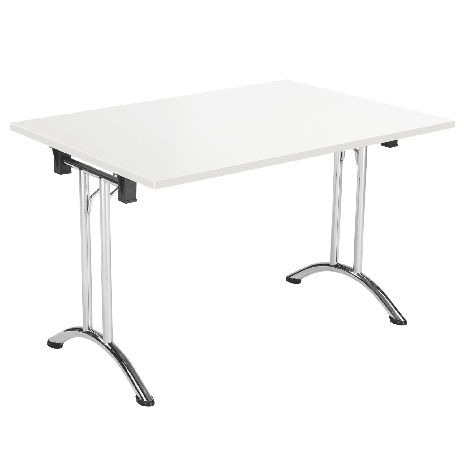 TC Group One Union Rectangular Folding Table White/Chrome 1200mm x 800mm (225TT)
