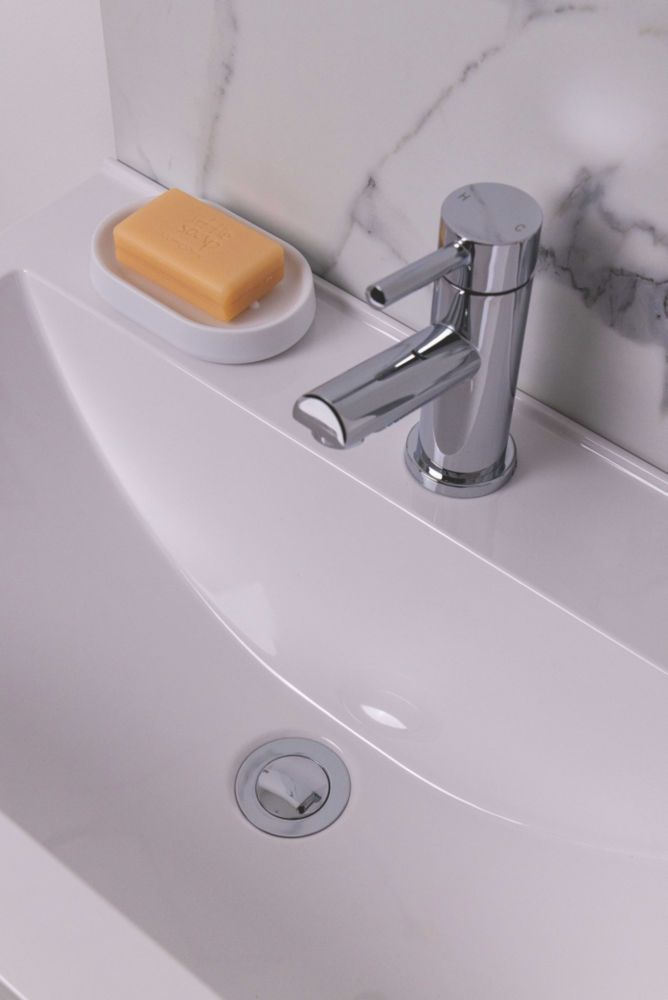 Clickbasin 100mm Long Unslotted Basin Waste | Pop Up Push Click Stainless Mechanism | For Basins With No Overflow | Longer To Aid Fitting To Thicker Counter Top Surfaces - View #7