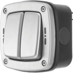 British General  IP66 20A 2-Gang 2-Way Weatherproof Outdoor Switch with LED