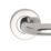 Eurospec  Fire Rated Safety Lever on Rose Pair Polished Stainless Steel