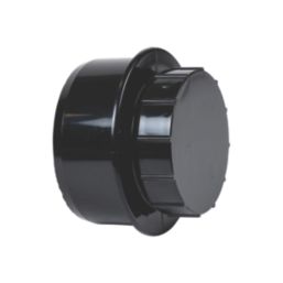 FloPlast  Push-Fit Screw-On End Cap Black 110mm