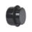FloPlast  Push-Fit Screw-On End Cap Black 110mm