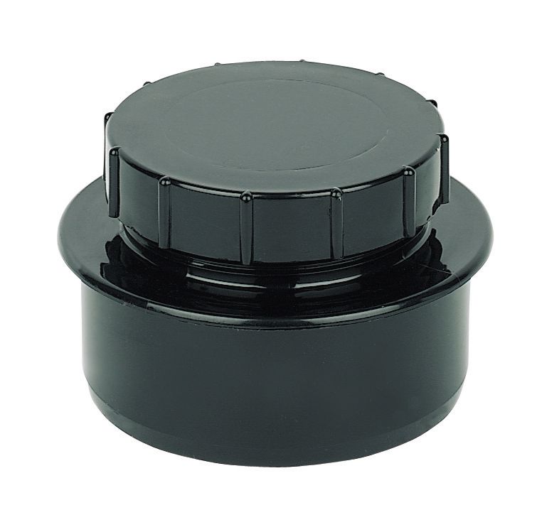 FloPlast PushFit ScrewOn End Cap Black 110mm Screwfix