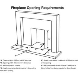 Focal Point Blenheim Black Rotary Control Inset Gas Taper Tray