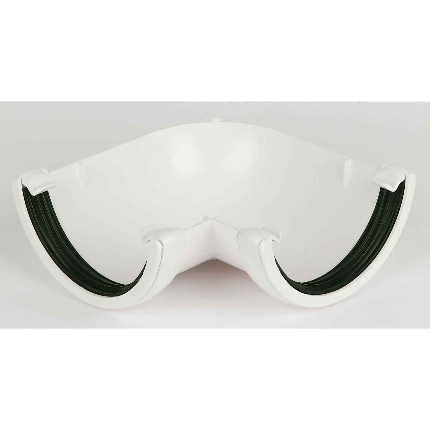 FloPlast uPVC 90° Half Round Gutter Angle White 112mm (22663)