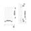 Flomasta  600mm x 433mm 1177BTU White Vertical Designer Radiator