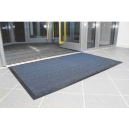 COBA Vyna-Plush Entrance Mat Black/Blue 1.8m x 1.2m x 7mm