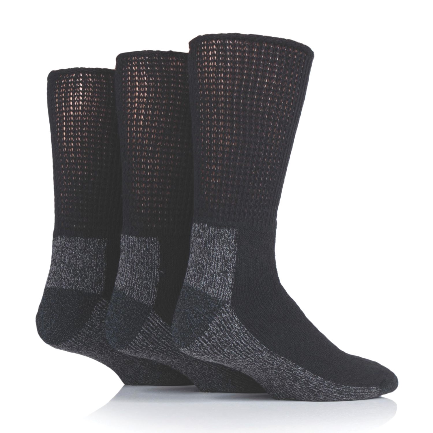 SockShop IOMI Footnurse Diabetic Socks Black 12-14 3 Pack (226AV)