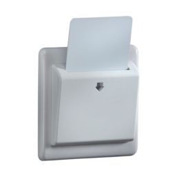 Knightsbridge Curved Edge 32A Key Card Switch White