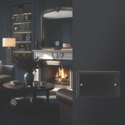 Varilight  2-Gang Blanking Plate Georgian Black