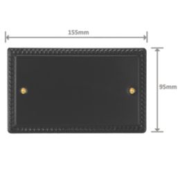 Varilight  2-Gang Blanking Plate Georgian Black