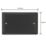 Varilight  2-Gang Blanking Plate Georgian Black