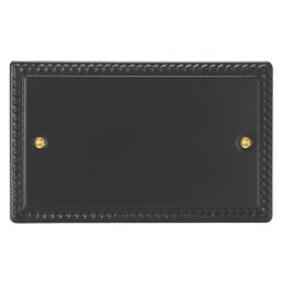 Varilight  2-Gang Blanking Plate Georgian Black