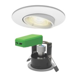 4lite  Tilt  Fire Rated LED Smart Downlights White 5W 440lm 2 Pack