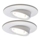 4lite  Tilt  Fire Rated LED Smart Downlights White 5W 440lm 2 Pack