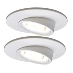 4lite  Tilt  Fire Rated LED Smart Downlights White 5W 440lm 2 Pack