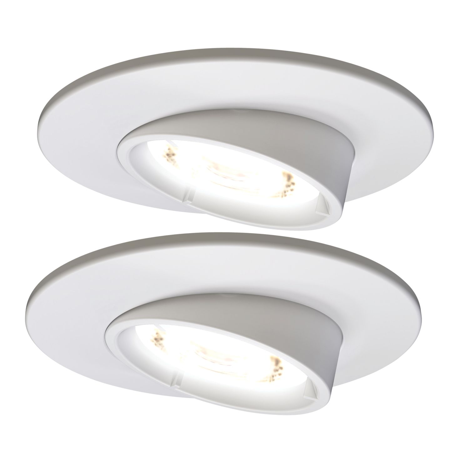 4lite Tilt Fire Rated LED Smart Downlights White 5W 440lm 2 Pack (226GR)