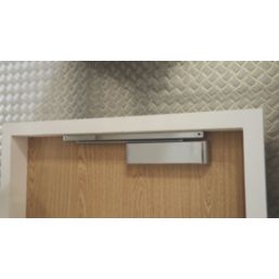 Rutland TS.11204 Fire Rated Cam-Action Overhead Door Closer Polished Chome