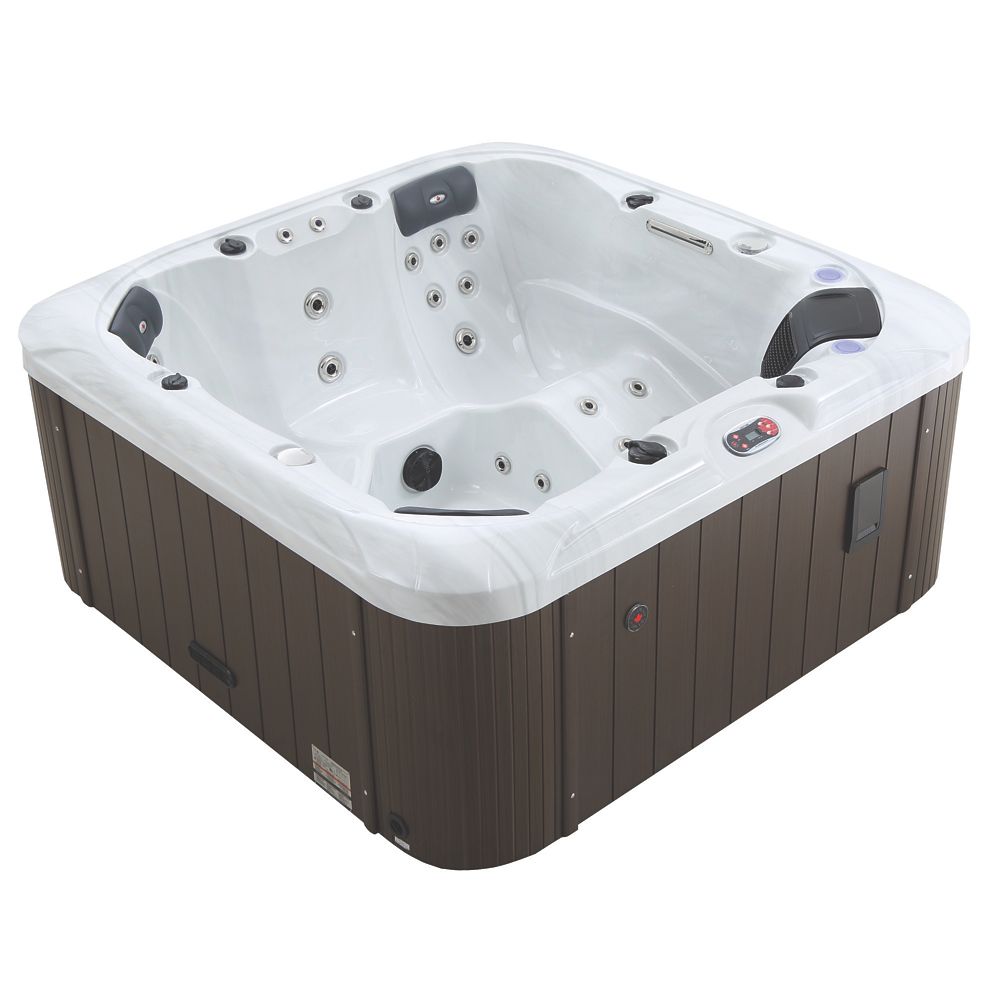 Canadian Spa Company KH10077 34Jet Square 6 Person Acrylic Hot Tub 2m