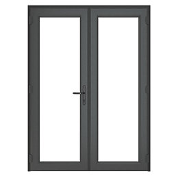 Crystal  Anthracite Grey Double-Glazed uPVC French Door Set 2055mm x 1490mm