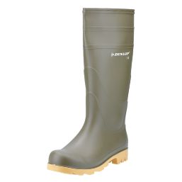 Dunlop Universal Metal Free  Non Safety Wellies Green Size 8