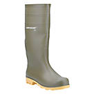 Dunlop Universal Metal Free  Non Safety Wellies Green Size 8