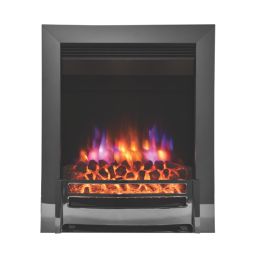 Be Modern Ember Black Nickel Remote Control Inset Electric Fire 510mm x 172mm x 612mm