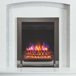Be Modern Ember Black Nickel Remote Control Inset Electric Fire 510mm x 172mm x 612mm